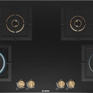 Series 4 Gas hob 90 cm Tempered glass, Black