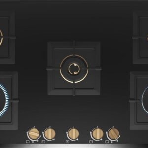 Series 6 Gas hob 90 cm Tempered glass, Black