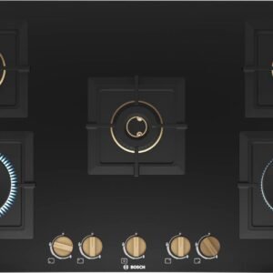 Series 6 Gas hob 90 cm Tempered glass, Black