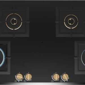 Series 4 Gas hob 90 cm Tempered glass, Black
