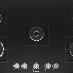 Series 6 Gas hob 90 cm Tempered glass, Black