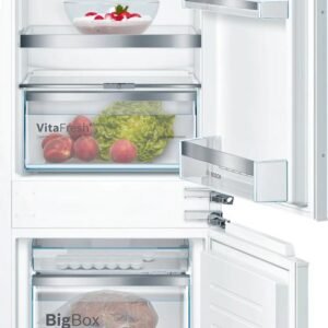 built-in fridge-freezer with freezer at bottom 177.2 x 55.8 cm flat hinge